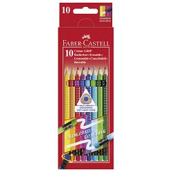 Boje drvene  10boja s gumicom Grip 2001 Faber Castell 116613 blister