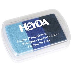 Jastučić za pečat 3 boje (3 plave) Heyda 20-48884 64