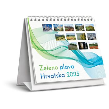Kalendar stolni mali "Zeleno-plava Hrvatska" 13 listova, spirala