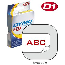 Vrpca D1  9mmx7m Dymo 40915 crveno-bijela