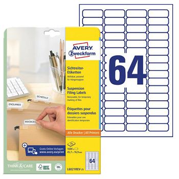 Etikete ILK  45,7x16,9mm odljepljive pk25L Zweckform L6021REV-25