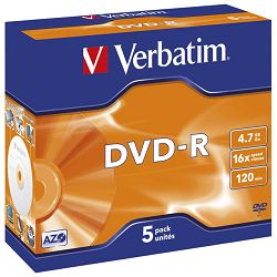 DVD-R 4,7/120 16x JC Mat Silver Verbatim 43519