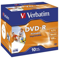 DVD-R 4,7/120 16x JC printable Verbatim 43521