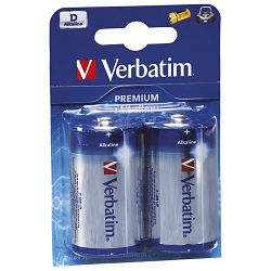 Baterija alkalna 1,5V D pk2 Verbatim 49923 LR20 blister