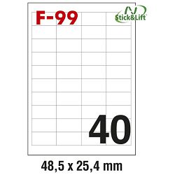 Etikete ILK  48,5x25,4mm odljepljive pk100L Fornax F-99