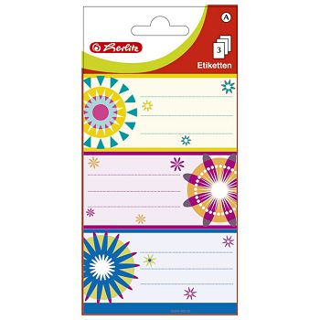 Etikete školske papir cvjetovi Herlitz 830307 blister!!