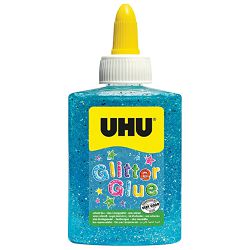 Ljepilo glitter glue 88ml UHU LO181813 plavo