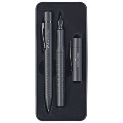 Garnitura olovka kemijska+nalivpero Grip Edition 2011 Faber Castell 201626 mat crna