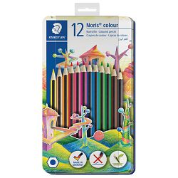 Boje drvene  12boja metalna kutija Noris colour Staedtler 185 M12