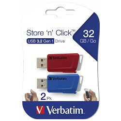 Memorija USB 2x32GB 3.0 StorenClick Verbatim 49308 crveni/plavi blister