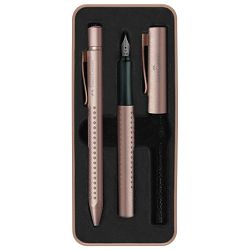 Garnitura olovka kemijska+nalivpero Grip Edition 2011 Faber Castell 201525 mat roze gold