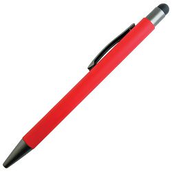 -Olovka kemijska metalna gumirana+touch pen YFA 2665C Bergen crveno/antracit