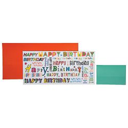 Čestitka 11x23cm Happy birthday Stewo 5611 60 blister