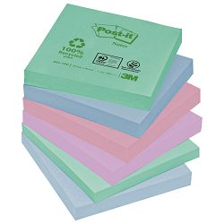 Blok samoljepljiv  76x76mm 100L Post-it Recycled 3M.654-TFEN sortirano