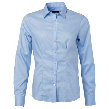 Košulja ženska dugi rukavi James & Nicholson  JN 681 120g svijetloplava M!!