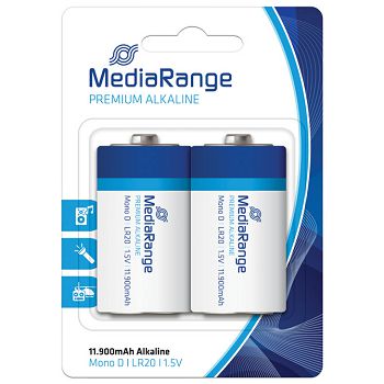 Baterija alkalna 1,5V C pk2 MediaRange MRBAT109 LR20 blister 