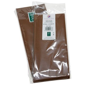 Papir ukrasni Tissue 50x76 cm pk6 Cartotecnica Rossi F047 smeđi blister