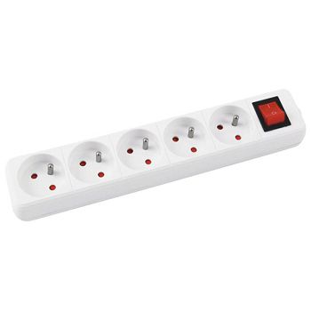 Kabel produžni s prekidačem 5rupa/1,5m Office products 13115141-14 bijeli