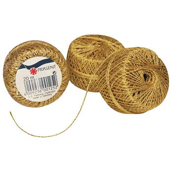 Špaga ukrasna metalik fi-2 mm/20m Prasent 127-634 zlatna