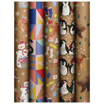 Papir ukrasni rola 70x500 cm Natur Xmas kids novogodišnji Stewo 1613 99!!