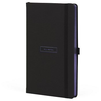 Notes 13x21 cm crte 96L s gumicom Castelli All Metal crno/plavi