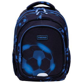 Ruksak školski-notebook anatomski Blue Football Head 502025036