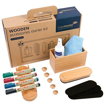 Set pribora za bijelu ploču 17 dijelova Legamaster 7-125600 drveni