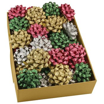 Mašna ukrasna samoljepljiva 80mm Glitter Star Prasent 20140-099 sort