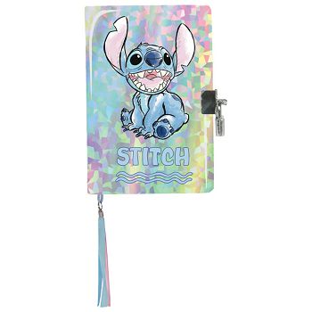 Dnevnik hologram s ključem A5 96L Stitch Paso DS25GG-3555