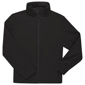 Jakna zip unisex B&C Reset 3Lr Softshell crna XL