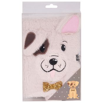 Dnevnik plišani s ključem A5 96L White Dog Paso PP24PS-3676