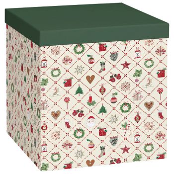 Kutija ukrasna kartonska X-mas 23x23x24cm Stewo 5123 98