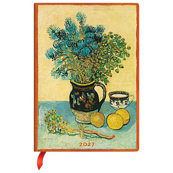 Planer tjedni 2027-12,5x18cm-midi horiz. s gumicom Van Goghs Still Life Paperblanks DE1928-3
