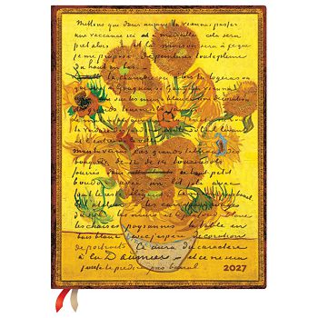 Planer tjedni 2027-17,5x23cm-ultra horizontalni s gum. Sunflowers Paperblanks DE1968-9