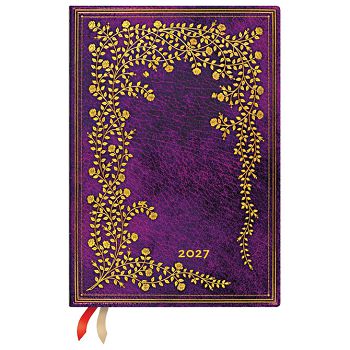 Planer tjedni 2027-12,5x18cm-midi horiz. s gumicom New York Rose Paperblanks DE1924-5