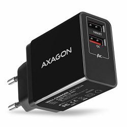 AXAGON ACU-QS24 zidni punjač 1x QC 3.0 i 1x Type C, 24W, crni