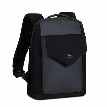 Ruksak RivaCase 13.3" Cardiff 8521 Black Canvas Urban backpack