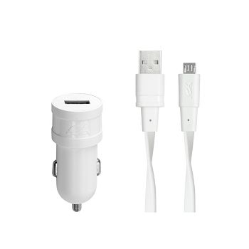 Auto punjač RivaPower VA4211 WD1 White 1A / 1xUSB + kabel microUSB 1.0m