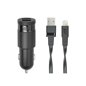 Auto punjač RivaPower VA4225 BD2 Black 3,4A / 2xUSB + kabel MFi Lightning 1.2m