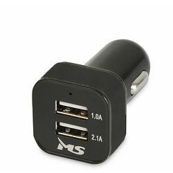MS STREAM 2 2.1A DUAL USB PUNJAČ crni