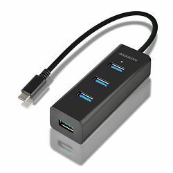 AXAGON HUE-S2C USB-C 3.0-4xUSB 3.0 Type-A Hub,MicroUSB Charging