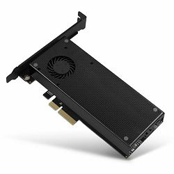 AXAGON PCEM2-DC PCI-E 3.0 x4-DUAL M.2 SSD(NVMe + SATA),sa hladnjakom