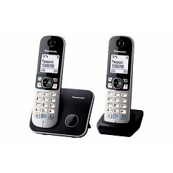 PANASONIC telefon bežični KX-TG6812FXB crni TWIN