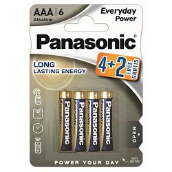 PANASONIC baterije LR03EPS/6BP 4+2F, Alkaline Everyday Power