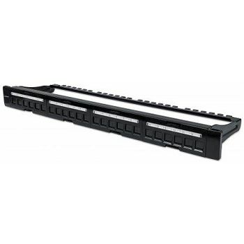 Blank Patch Panel, 24-Port, 1U, Black