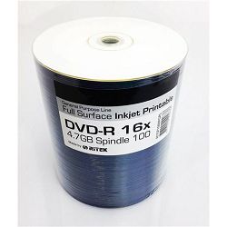 TRAXDATA OPTIČKI MEDIJ DVD-R 16X SPINDLE 100 WHITE FULL PRINTABLE