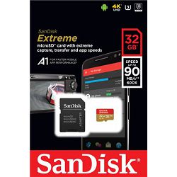 Memorijska kartica SanDisk Extreme microSDXC, A1, V30, U3 32GB