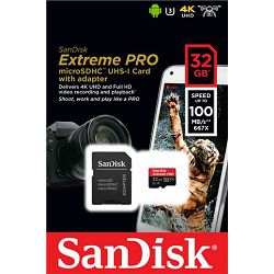 Memorijska kartica SanDisk Extreme Pro microSDXC, A1, V30, U3 32GB