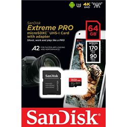 Memorijska kartica SanDisk Extreme Pro microSDXC, A1, V30, U3 64GB