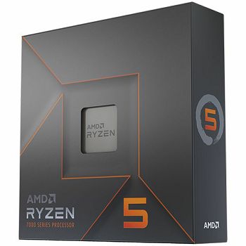 AMD CPU Desktop Ryzen 5 6C/12T 7600X (4.7/5.0GHz Boost,38MB,105W,AM5) box, with Radeon Graphics